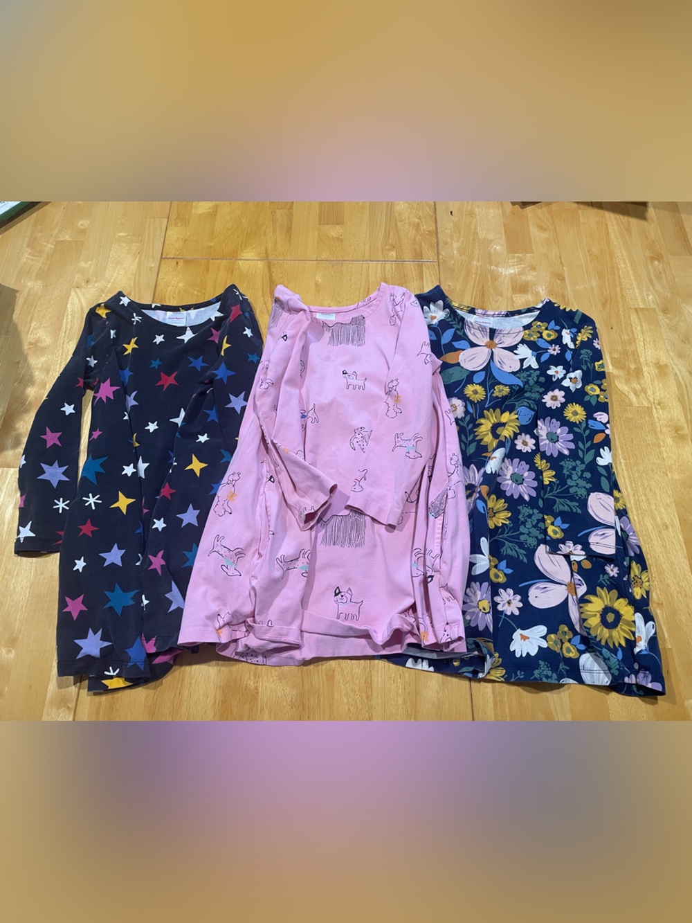 Hannah Anderson Girls Long Sleeve Dresses - Star, Floral, Dog* Print